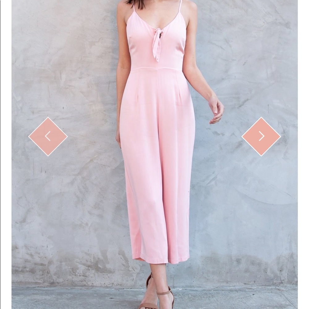 Pink Keyhole Jumpsuit